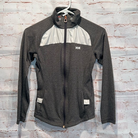 Helly Hansen Jacket Women XS Gray Full Zip Track Jacket Training Activewear Vali - Picture 1 of 9